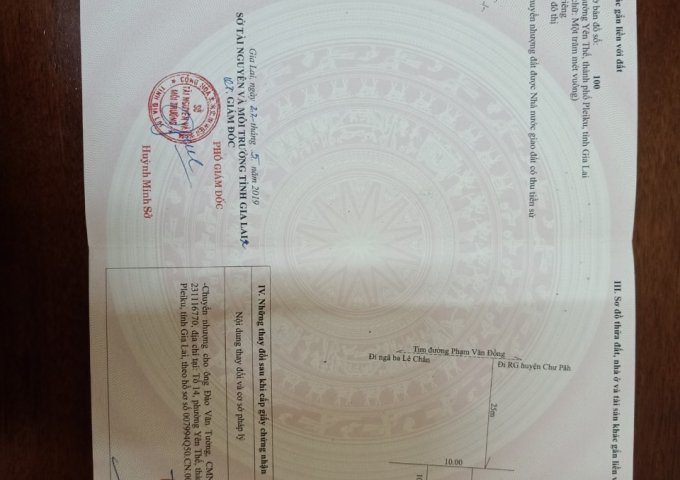 Cần bán đất Võ Văn Kiệt, Phường Yên Thế, Thành phố Pleiku, Tỉnh Gia Lai