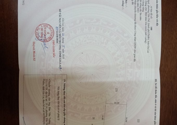 Cần bán đất Võ Văn Kiệt, Phường Yên Thế, Thành phố Pleiku, Tỉnh Gia Lai