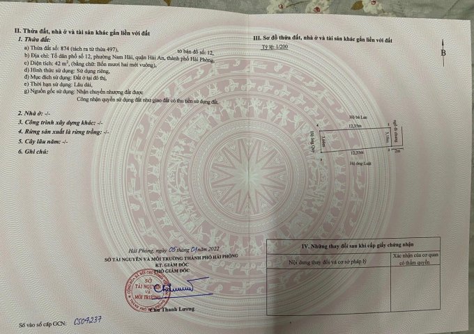 Bán Đất : 327 Nam Hải, Hải An, Hải Phòng