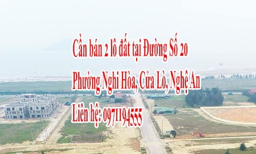 Cần bán 2 lô đất tại Đường Số 20, Phường Nghi Hòa, Cửa Lò, Nghệ An