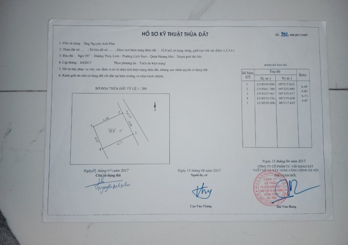 Chính chủ bán nhà riêng Ngõ 197 Thúy Lĩnh, Hoàng Mai, Hà Nội.