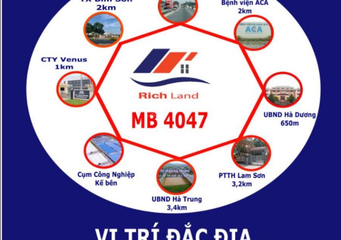 Lô LK-F:01 9m mặt MB 4047 Yên Dương, Hà Trung, Thanh Hóa