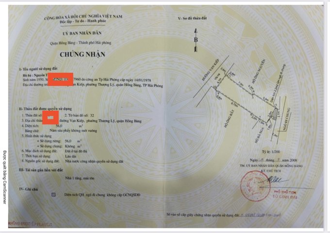 Chính chủ cần bán nhà 2 mặt tiền phố Vạn Kiếp, Thượng Lý, Hồng Bàng. Trung tâm Hải Phòng