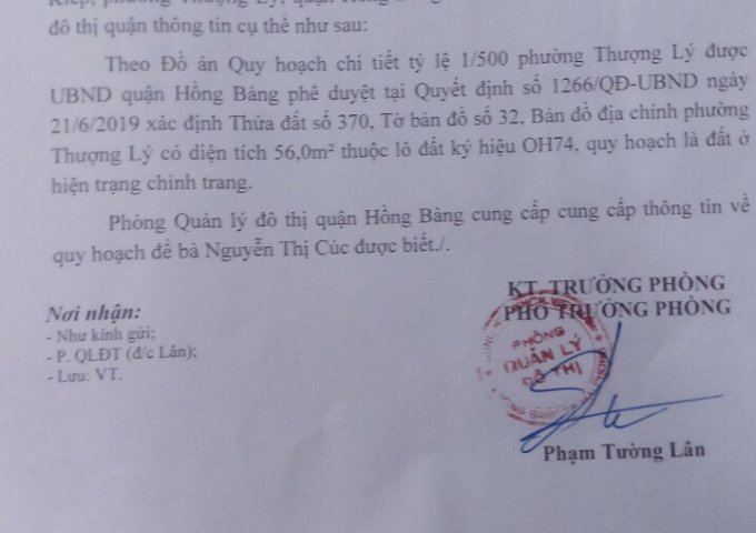 Chính chủ cần bán nhà 2 mặt tiền phố Vạn Kiếp, Thượng Lý, Hồng Bàng. Trung tâm Hải Phòng