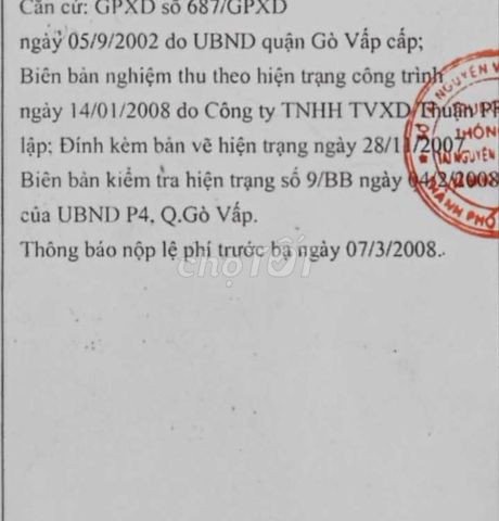 Cần bán nhà ở Phạm Ngũ Lão, Phường 4, Quận Gò Vấp, Thành phố Hồ Chí Minh