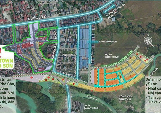 CẮT LỖ 1 XUẤT NGOẠI GIAO nền dự án tại Dự án DOWNTOWN PHỐ CHỢ LƯƠNG SƠN Resort, Lương Sơn,  Hòa Bình diện tích 85m2  giá 28 Triệu/m²