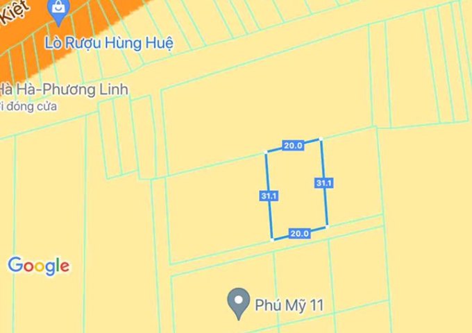 Bán 611m2 đất tại Hắc Dịch, Phú Mỹ, Bà Rịa Vũng Tàu.