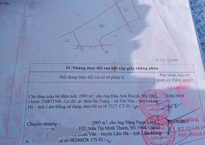 Chính chủ cần bán đất Tân Văn, Lâm Hà,Lâm Đồng