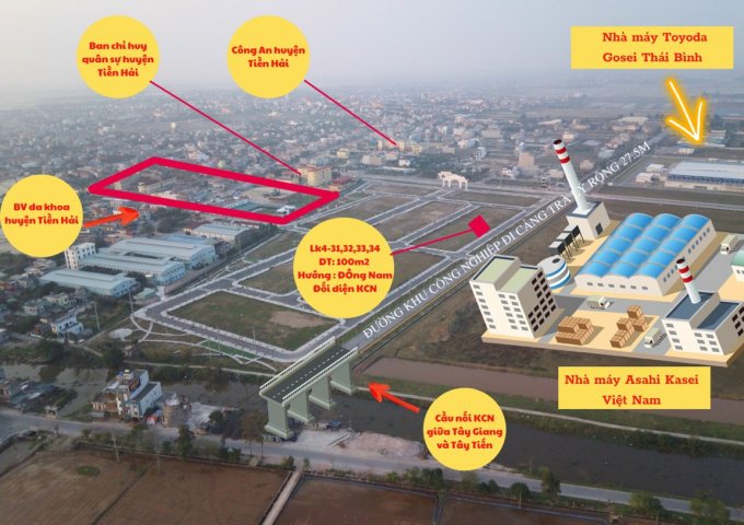 Bán đất nền dự án tại Đường Tạ Xuân Thu, Tiền Hải,  Thái Bình diện tích 100m2  giá 22,500,000 Triệu/m²