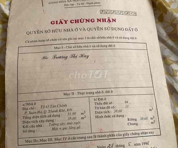 Bán nhà xây kiên cố. rất đẹp để lại toàn bộ nội thất :Kiệt 340 Trần Cao Vân, Phường Xuân Hà, Quận Thanh Khê, Đà Nẵng