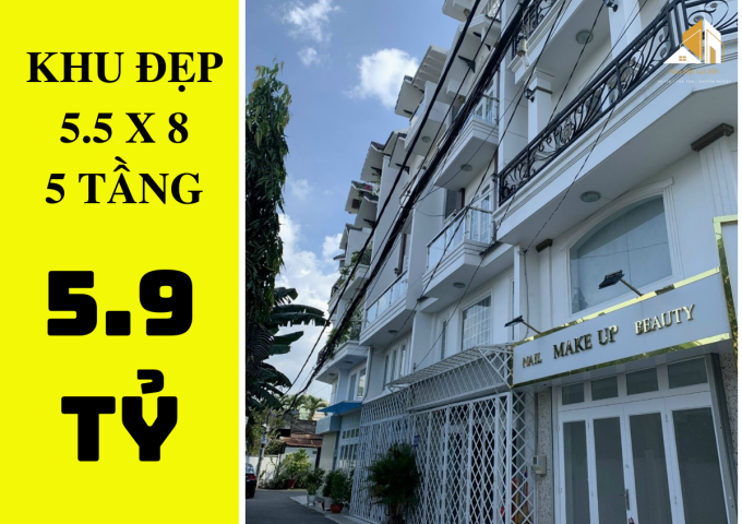 ✔️ Nhà HXH Phạm Văn Chiêu P.8 GV - 5.5 x 8 - 5 tầng  chỉ 5.9 tỷ