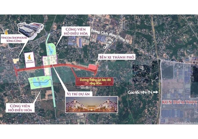 Bán đất nền dự án tại dự án Danko Avenue, Sông Công, Thái Nguyên diện tích 96m2 giá 29 triệu/m2