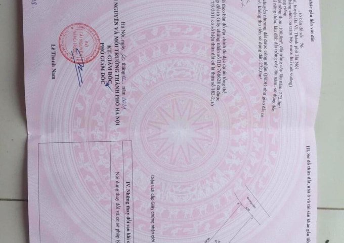 CHỦ CẦN BÁN LÔ ĐẤT ĐẸP TẠI THÔN 9, XÃ BA TRẠI, HUYỆN BA VÌ