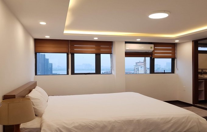 Cho thuê căn hộ dịch vụ tại Tô Ngọc Vân, Tây Hồ, 120m2, 2PN, đầy đủ nội thất mới hiện đại, sáng thoáng, ban công rộng