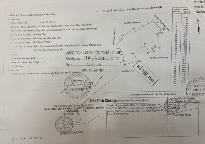 Bán Lò Gạch Diện Tích 4 ha Tại Thôn Lập Phước, xã Tân Lập, huyện Hàm Thuận Nam, tỉnh Bình Thuận.