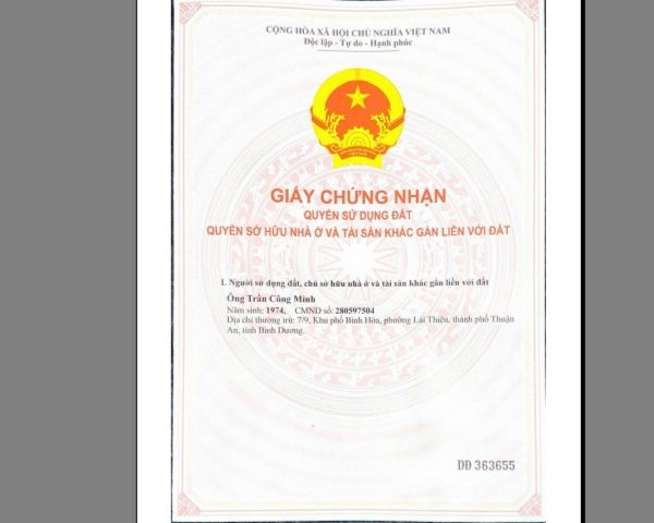 Cần bán đất ở Đường Nhánh Nguyễn Thị Minh Khai, Phường Thuận Giao, Thành phố Thuận An,Tỉnh  Bình Dương