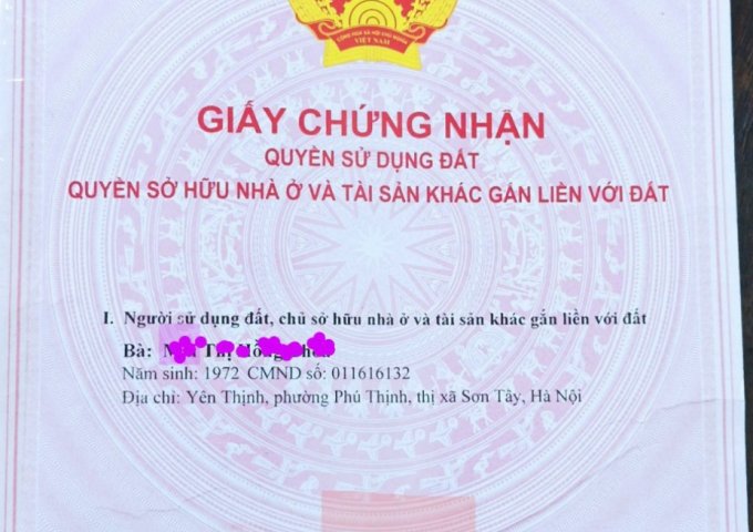 Nhanh tay muốn bán mảnh đất Phú Thịnh - Sơn Tây
