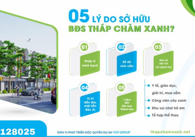 Dự án Tháp chàm xanh cách sân bay Thành Sơn 1km Tỉnh Ninh Thuận