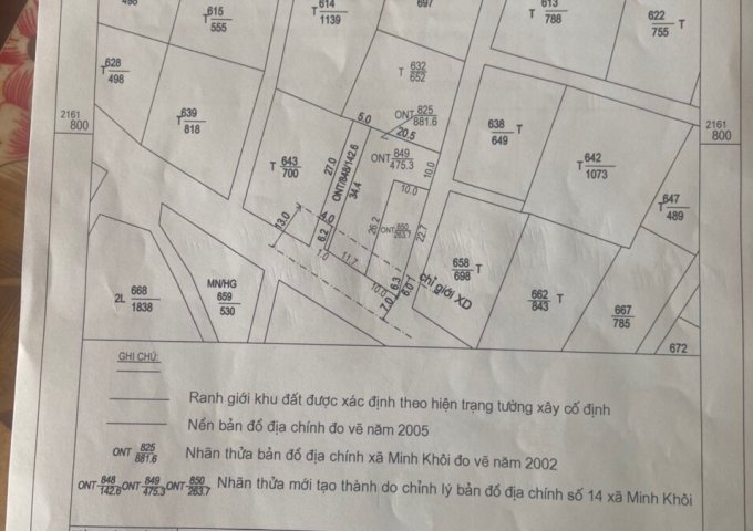 Chính chủ cần tiền làm ăn nên bán lô đất Mặt tiền Tỉnh lộ 525 làng Sài , Minh Khôi - Nông Cống