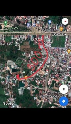Cần bán lô đất mặt tiền đường Trần Quốc Toản, ngay trung tâm thị trấn Di Linh, Lâm Đồng.