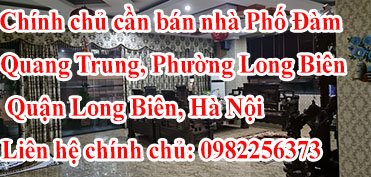Chính chủ cần bán nhà Phố Đàm Quang Trung, Phường Long Biên, Quận Long Biên, Hà Nội