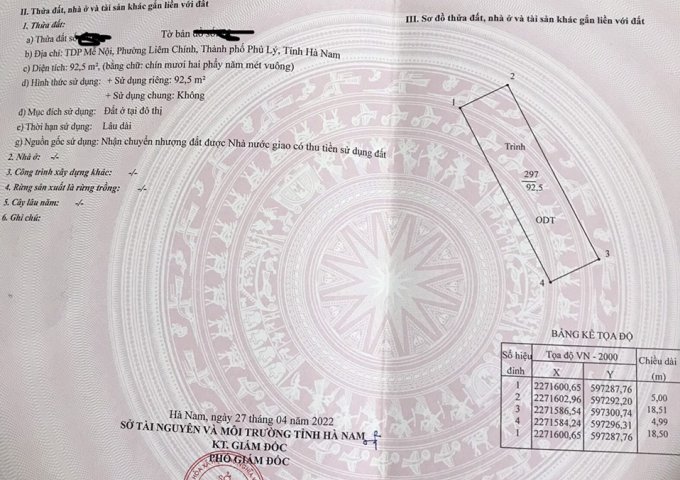 MÌNH CẦN BÁN ĐẤT MẶT ĐƯỜNG ĐÀO VĂN TẬP, PHƯỜNG LIÊM CHÍNH, TP PHỦ LÝ, HÀ NAM.