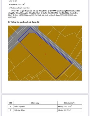 Bán Đất Lớn 8.131m2 Thổ Mặt Tiền Dương Công Khi Tân Hiệp Hóc Môn