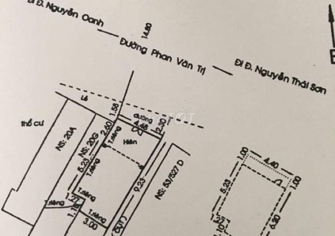 CẦN BÁN NHÀ MẶT TIỀN VỊ TRÍ SIÊU ĐẸP TẠI ĐƯỜNG PHAN VĂN TRỊ, PHƯỜNG 7, QUẬN GÒ VẤP, TP HỒ CHÍ MINH