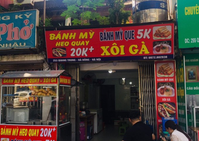 Vì lý do theo gd đi xa nên mình sang nhượng cửa hàng mặt đường Quang Trung – Hà Đông – Hà Nội