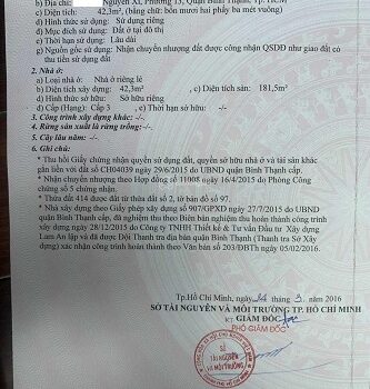 Bán nhà 5 tầng đường Nguyễn Xí, Phường 13, Quận Bình Thạnh