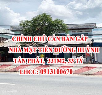 Chính chủ cần bán gấp nhà mặt tiền đường Huỳnh Tấn Phát