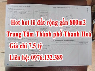Cần bán nhà và đất tại TP Thanh Hóa