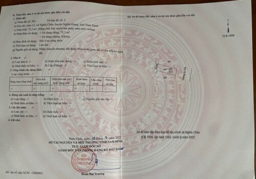 Chính chủ bán đất tại xóm 12, xã nghĩa châu, nghĩa hưng, nam định – cơ hội tốt cho các nhà đầu tư!