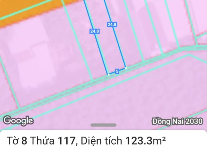 BÁN LÔ ĐẤT ĐẸP 123.3M2 TẠI XÃ THIỆN TÂN, HUYỆN VĨNH CỬU, TỈNH ĐỒNG NAI.