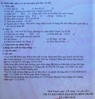 CHỦ CHỦ CẦN BÁN NHÀ ĐẸP 1 TRỆT 1 LẦU DT 4.8 X 17 QUẬN BÌNH THẠNH