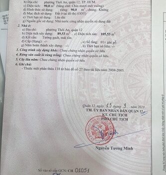 Cho thuê nhà cấp 4 tại khu phố 5, Phường Thới An, Quận 12