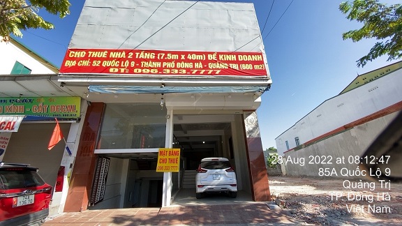 Cho thuê dài hạn nhà 52 QL9; P.1, TP.Đông Hà, Quảng Trị; 0963337777