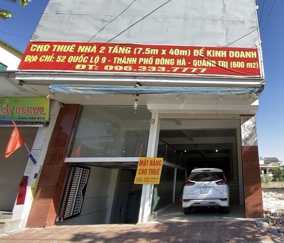 Cho thuê dài hạn nhà 52 QL9; P.1, TP.Đông Hà, Quảng Trị; 0963337777