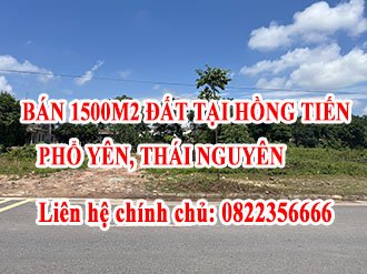 Cần bán đất tại Xã Hồng Tiến, Phổ Yến, Thái Nguyên