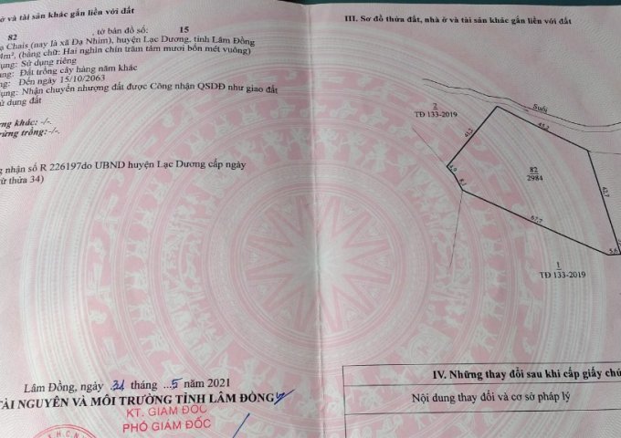 CHÍNH CHỦ CẦN BÁN ĐẤT ĐẠ NHIM – MẶT TIỀN ĐƯỜNG CHÍNH ĐÀ LẠT – NHA TRANG