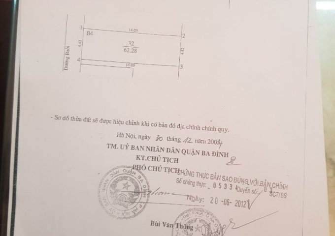 Bán Đất Tặng Nhà mặt phố số 296 Đường Bưởi, Ba Đình, Hà Nội.