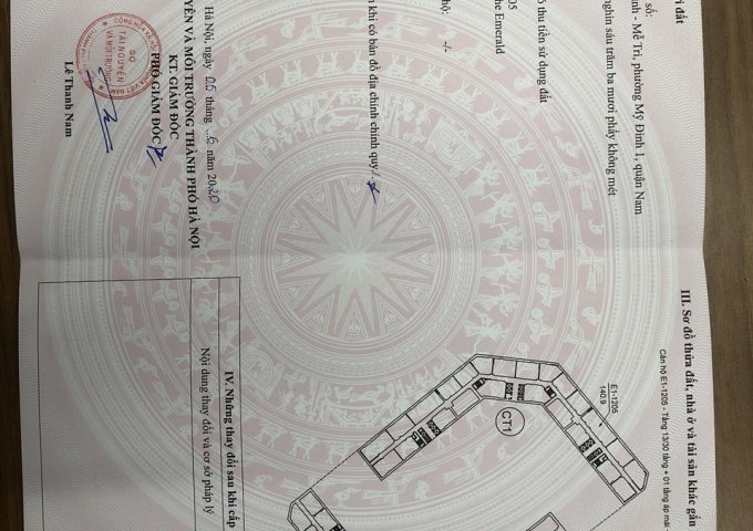 Chính chủ cần bán căn hộ 4 ngủ chung cư The Emerald, Mỹ Đình 1, Nam Từ Liêm