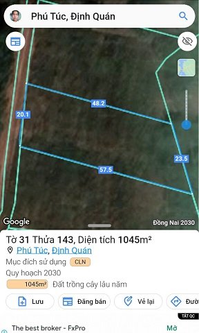 Chính chủ gửi lô đất  trồng măng cụt ở xã Phú Túc,huyện Định Quán,Đồng Nai ngay khu dân cư hiện hữu