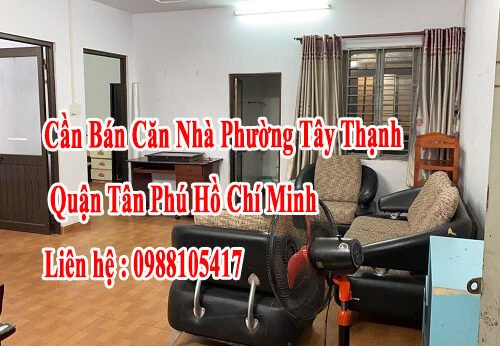 Chính chủ cần bán căn nhà tại Phường Tây Thanh, Quận Tân Phú