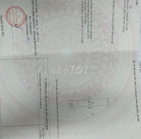 Chính chủ bán đất tại Thôn Vệ, xã Nam Hồng, huyện Đông Anh, TP Hà Nội