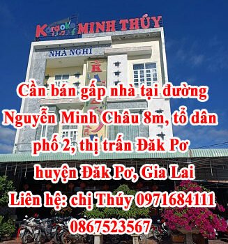 Cần bán gấp nhà tại Đường Nguyễn Minh Châu, Tổ dân phố 2, Thị trấn Đăk Pơ, Huyên Đăk Pơ, Tỉnh Gia Lai