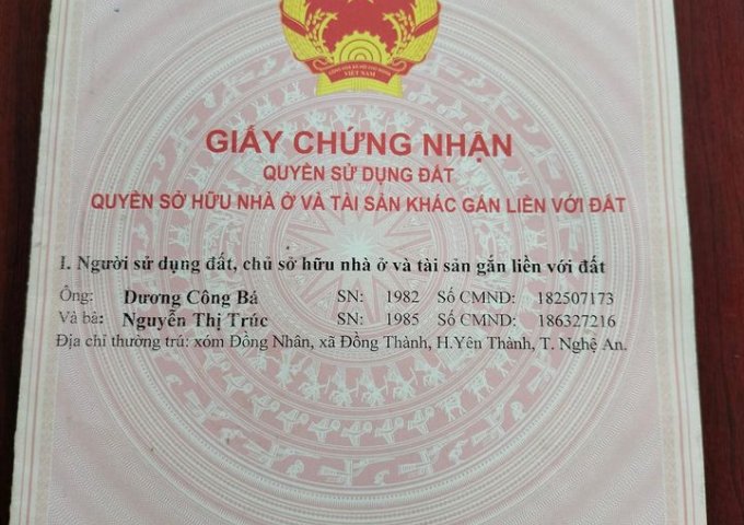 Chính chủ cần bán miếng đất 1.331m vuông Đồng Thành, Yên Thành, Nghệ An