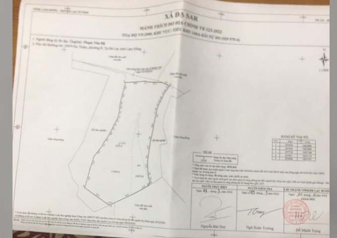 Bán gấp 8000 m2 đất vườn đã có trích lục bản đồ tại Xã Đạ Sar, Huyện Lạc Dương, Lâm Đồng