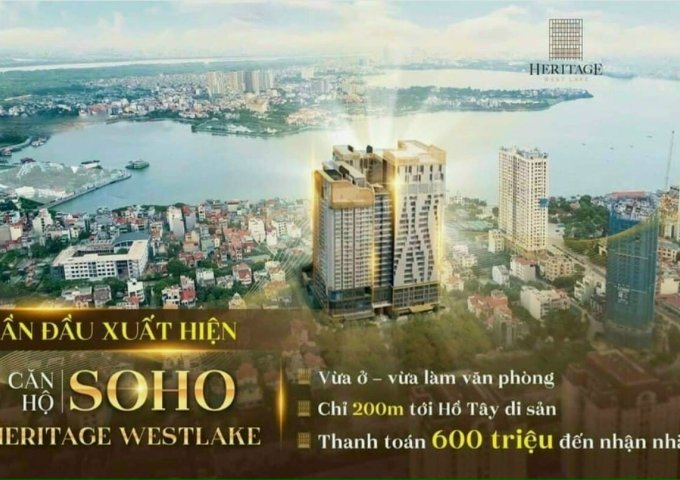 Capitaland bán căn Soho Heritage Westlake 58m2 giá từ 60tr/m2, chỉ thanh toán 20% đến khi nhận nhà