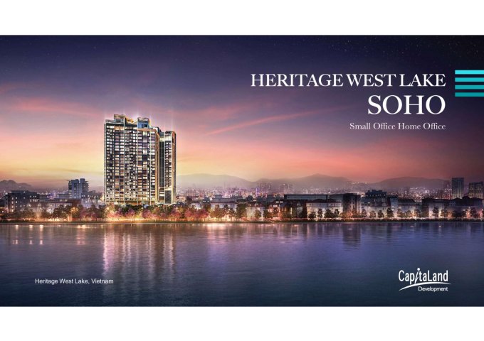 Capitaland bán căn Soho Heritage Westlake 58m2 giá từ 60tr/m2, chỉ thanh toán 20% đến khi nhận nhà
